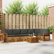 Set vanjskih sofa 7 kom. Prirodna i antracit Poliester