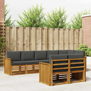 Set vanjskih sofa 8 kom. Prirodna i antracit Poliester