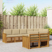 Set vanjskih sofa 8 kom. Prirodna i bež Poliester