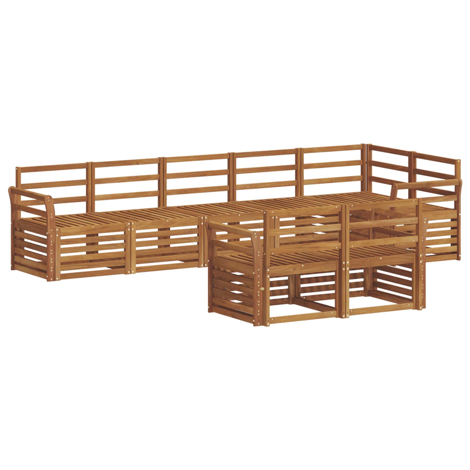 Setovi sofa 8 pcs Prirodna Čvrsto drvo akacije
