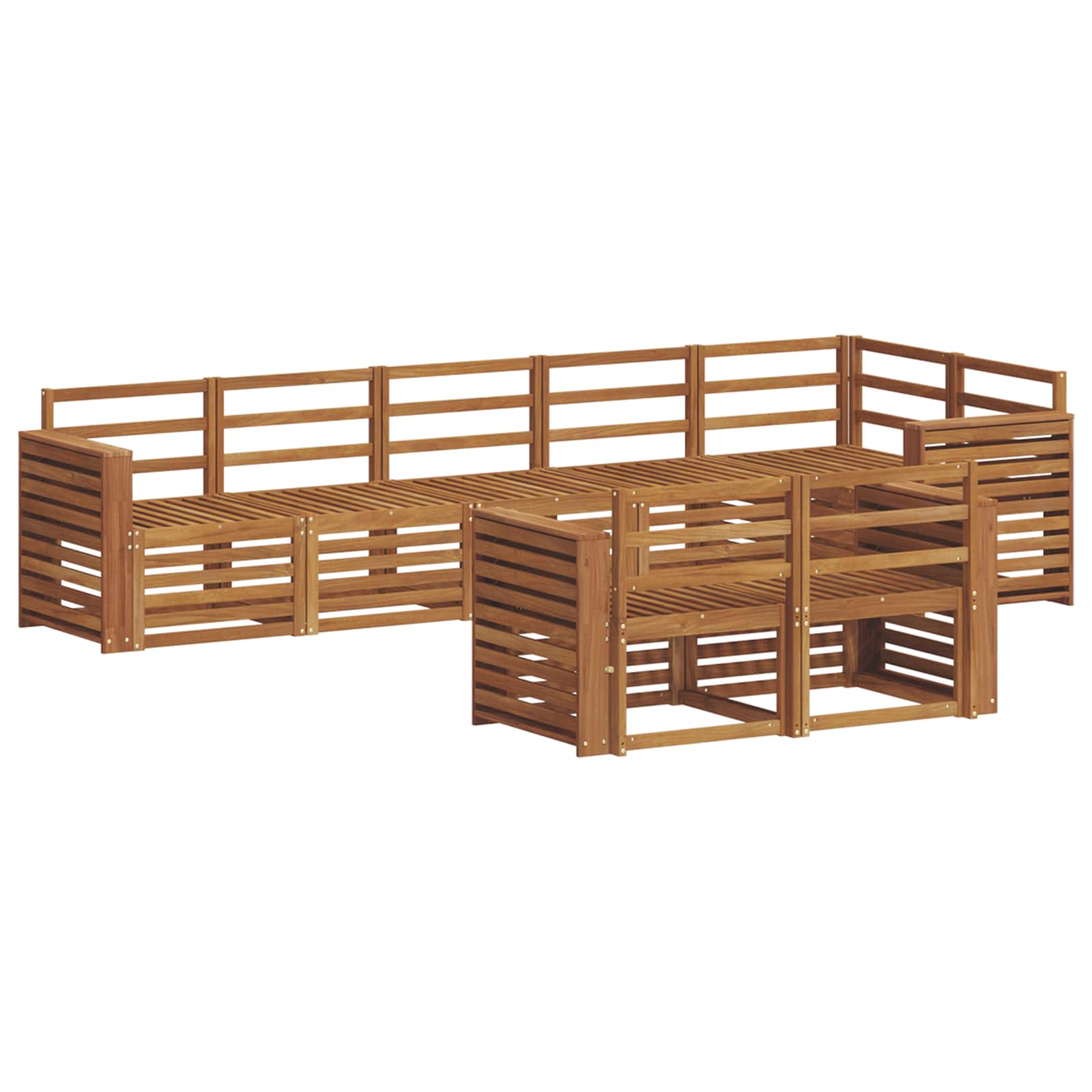 Setovi sofa 8 pcs Prirodna Čvrsto drvo akacije