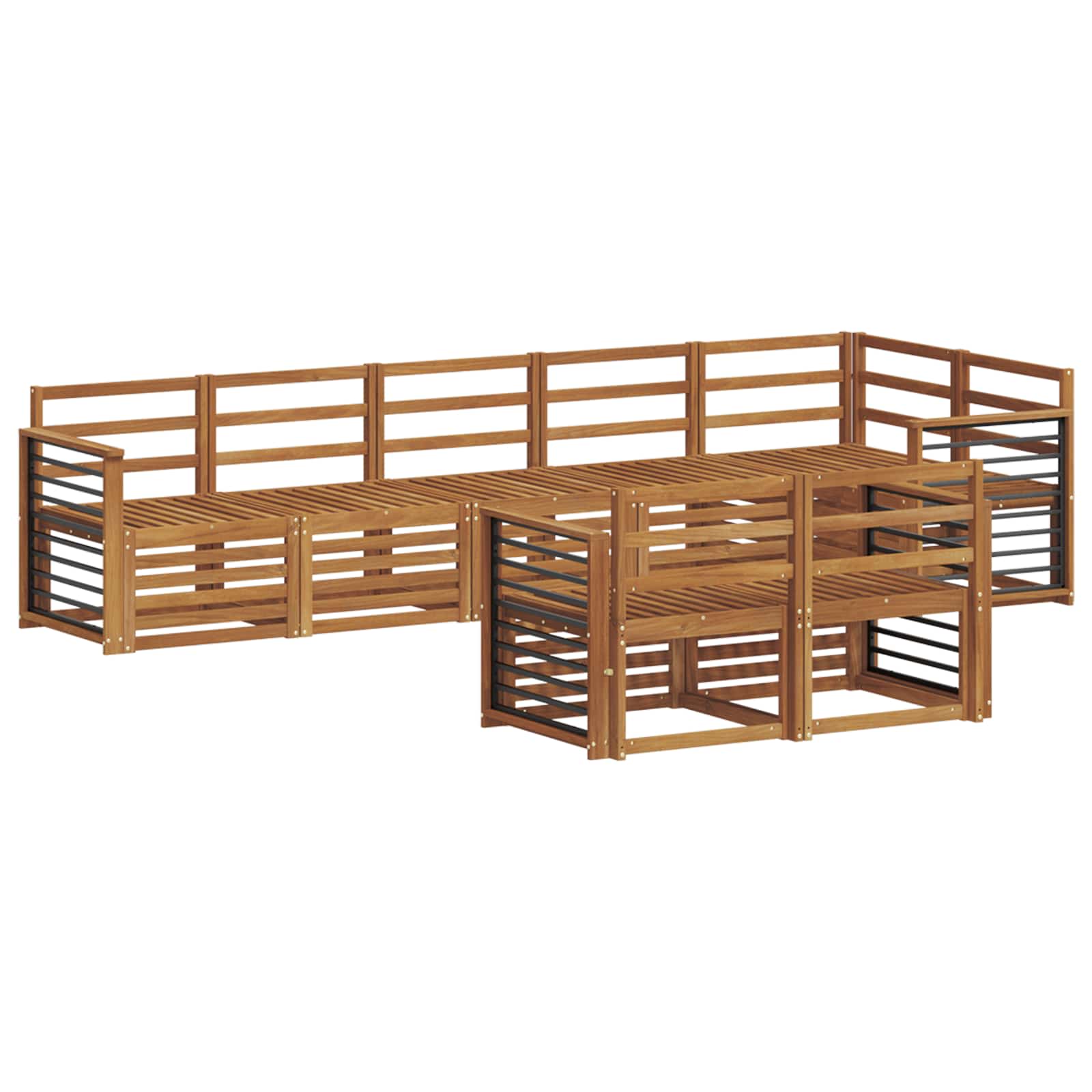 Set vanjskih sofa 8 kom. Prirodna Poliester