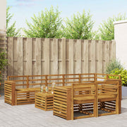 Set vanjskih sofa 9 kom. Prirodna Poliester
