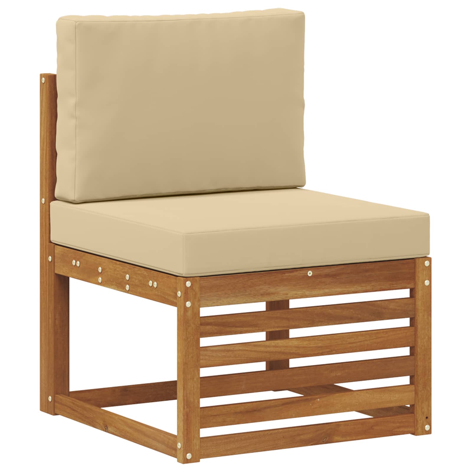 Set vanjskih sofa 9 kom. Prirodna i bež Poliester