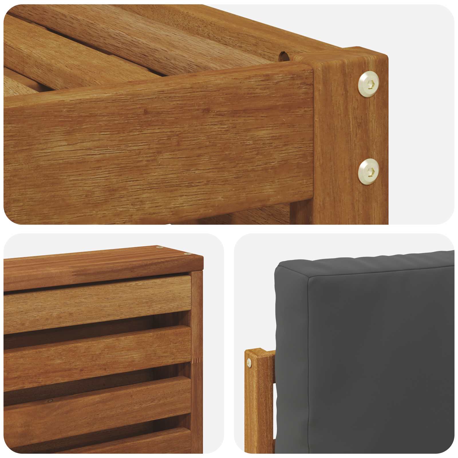 Sekcijska garnitura s jastukom 6 pcs Prirodna i antracit