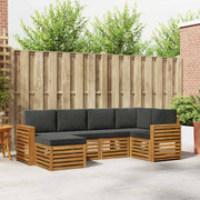 Set vanjskih sofa 6 kom. Prirodna i antracit Poliester 251 x 132,5 x 73 cm