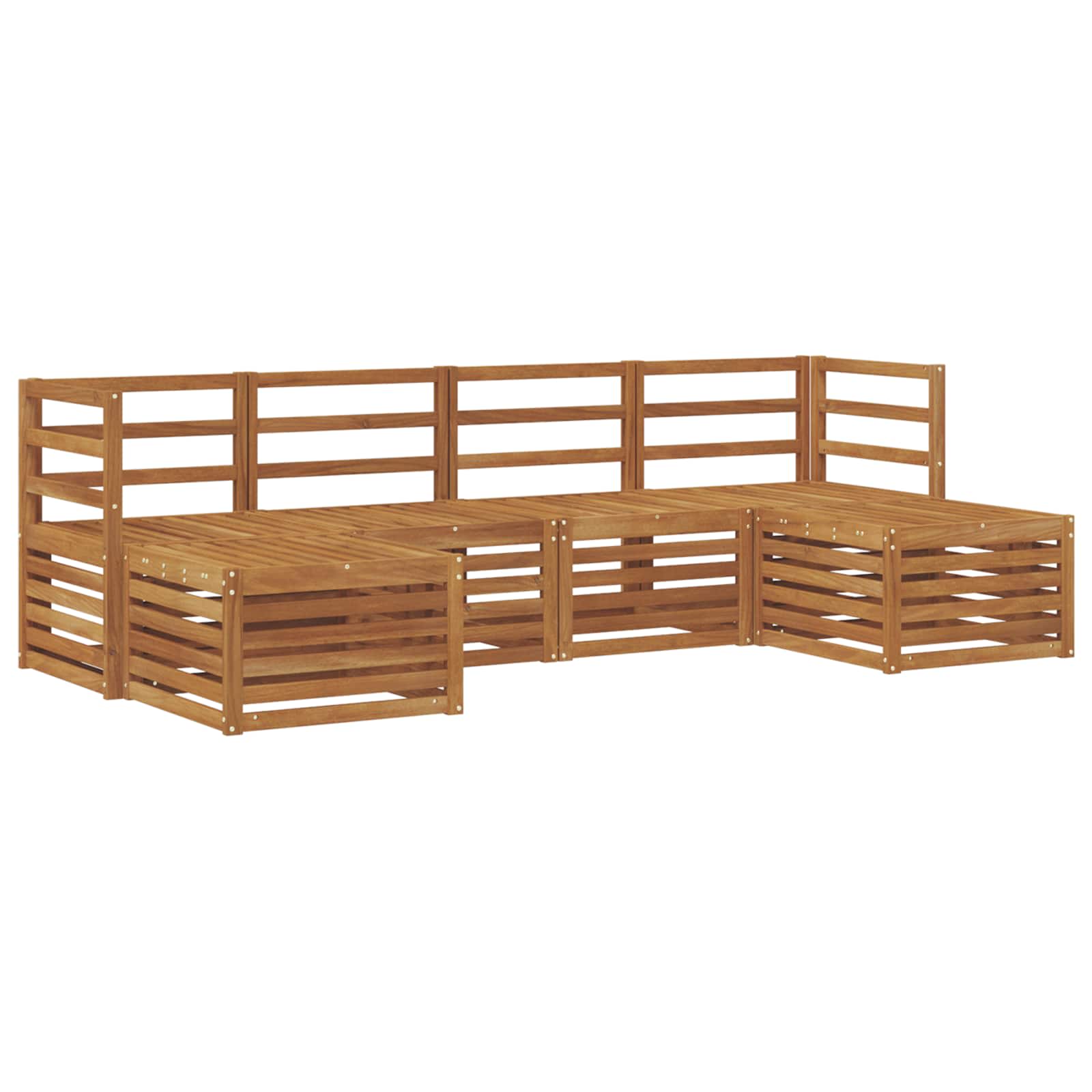 Setovi sofa 6 pcs Prirodna Čvrsto drvo akacije