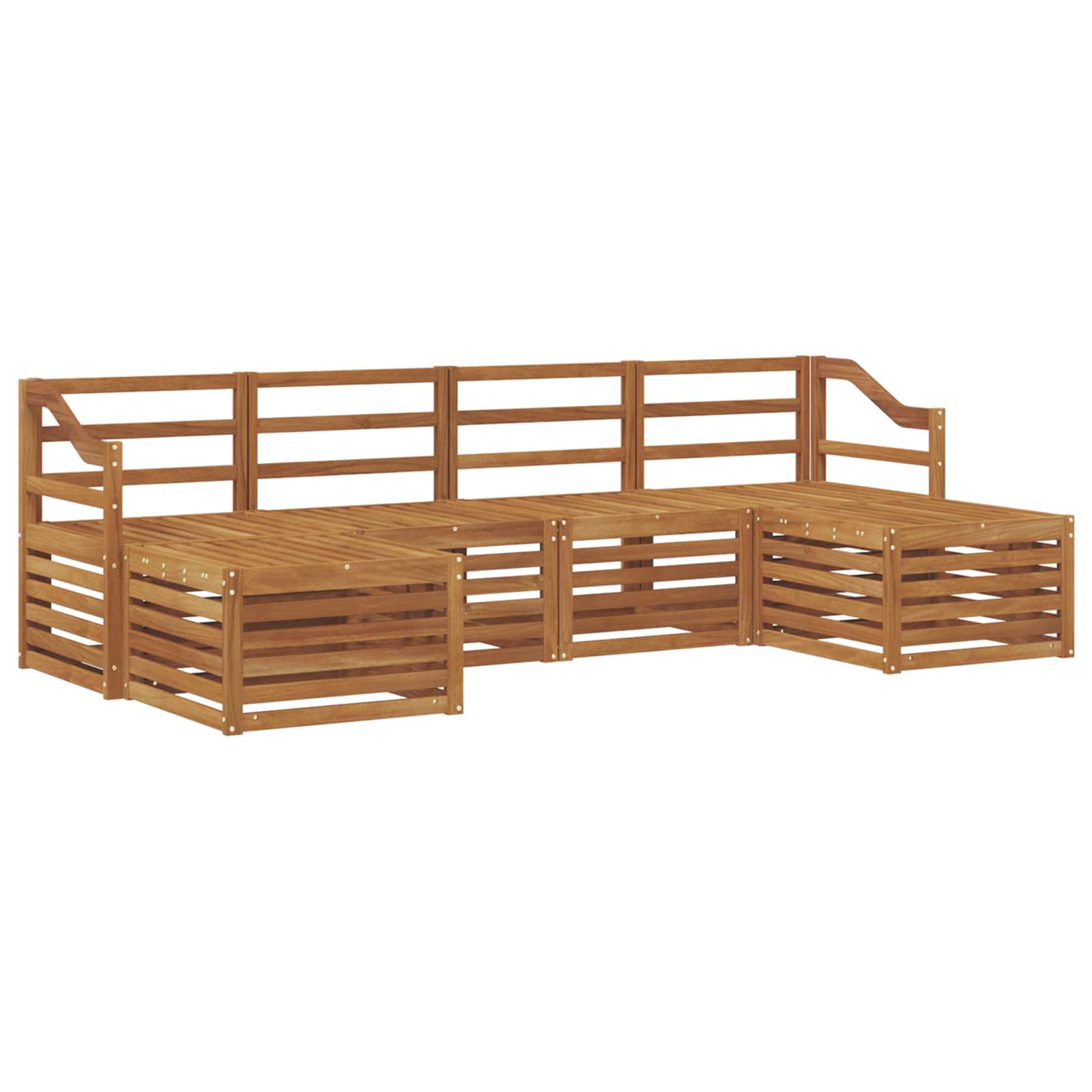 Setovi sofa 6 pcs Prirodna Čvrsto drvo akacije