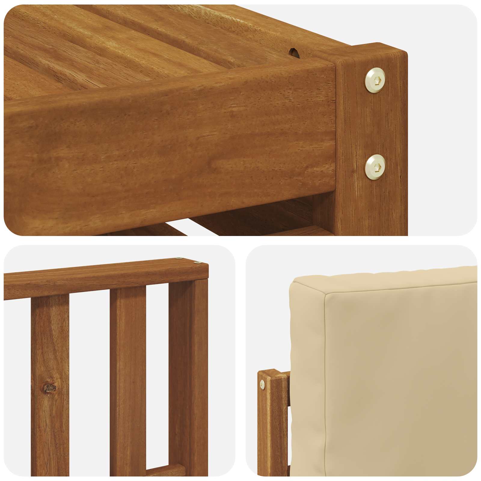 Set vanjskih sofa 9 kom. Prirodna i bež