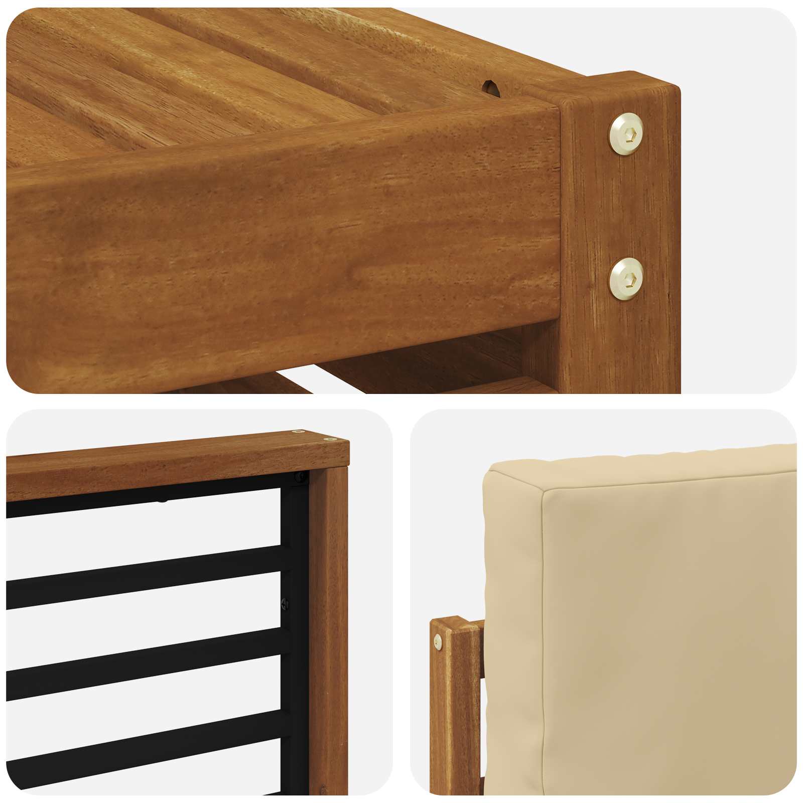 Set vanjskih sofa 9 kom. Prirodna i bež