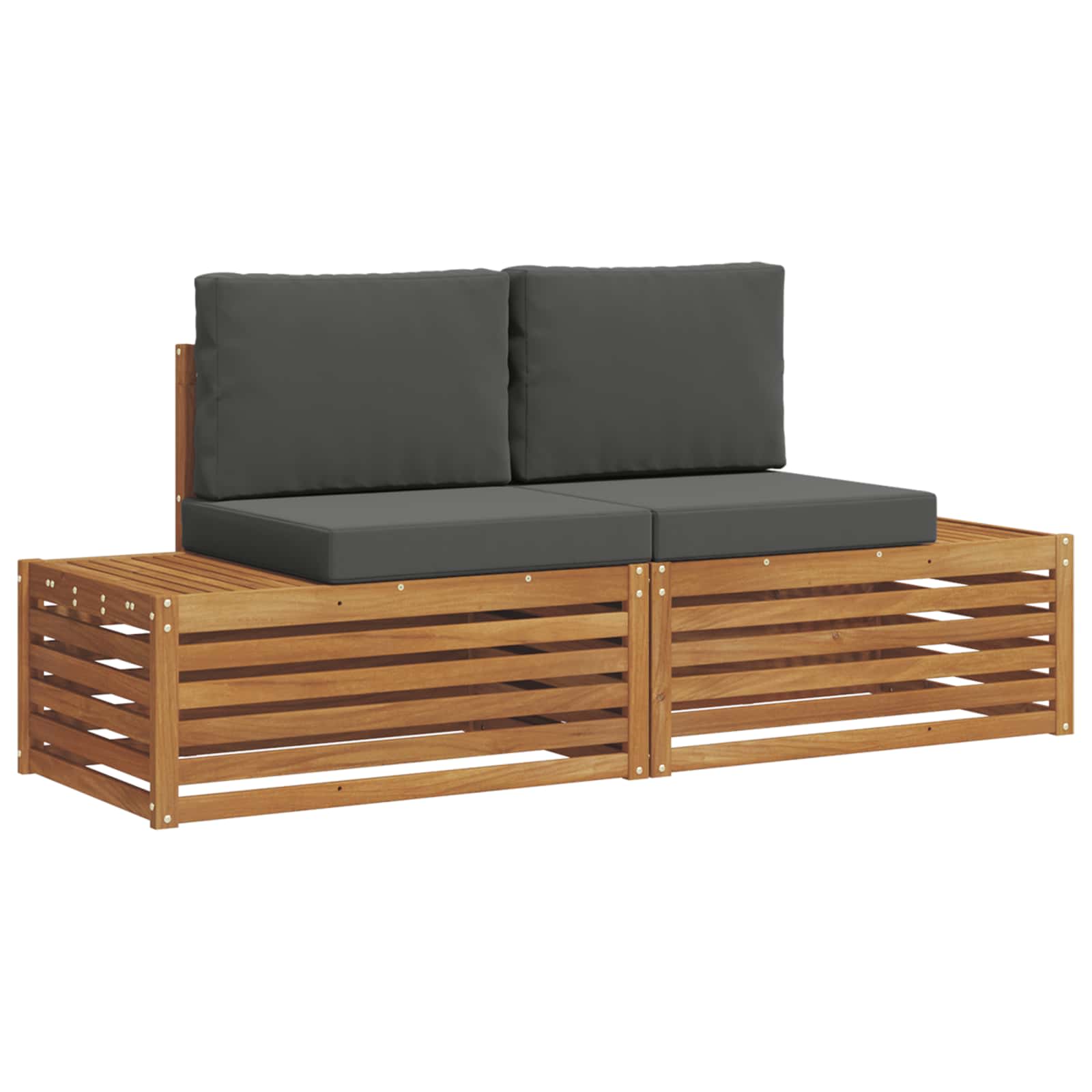 Set vanjskih sofa s jastukom 2 Komad Prirodna i antracit