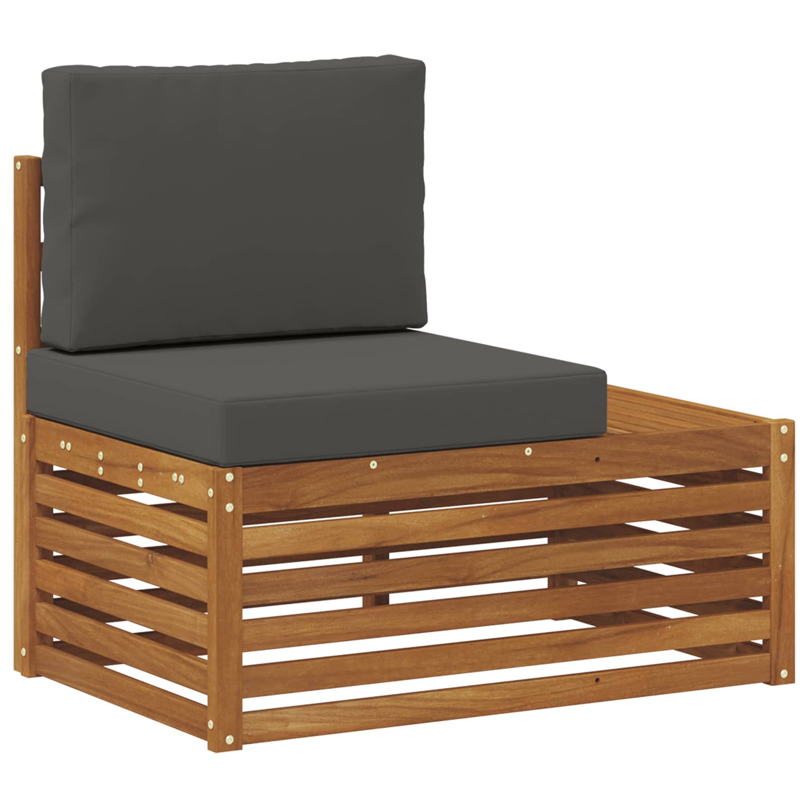 Set vanjskih sofa s jastukom 2 Komad Prirodna i antracit