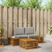 Set vanjskih sofa Prirodna i svijetlo siva 59 x 59 x 37 cm