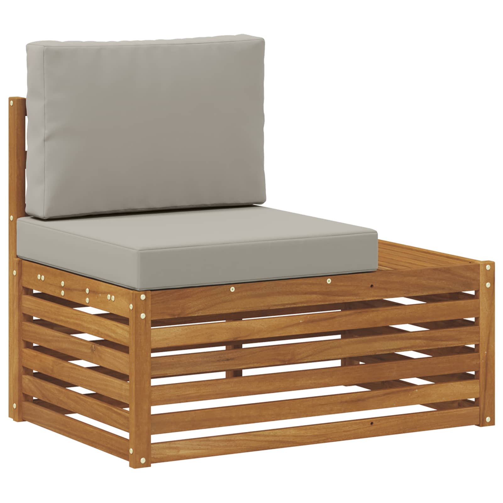 Set vanjskih sofa s jastukom 4 Komad Prirodna i svijetlo siva