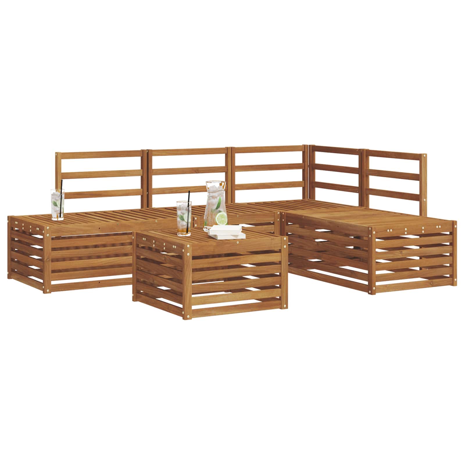 Set vanjskih sofa Prirodna 59 x 59 x 37 cm