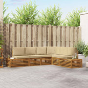 Set vanjskih sofa s jastukom Prirodna i bež 273 x 213,5 x 73 cm