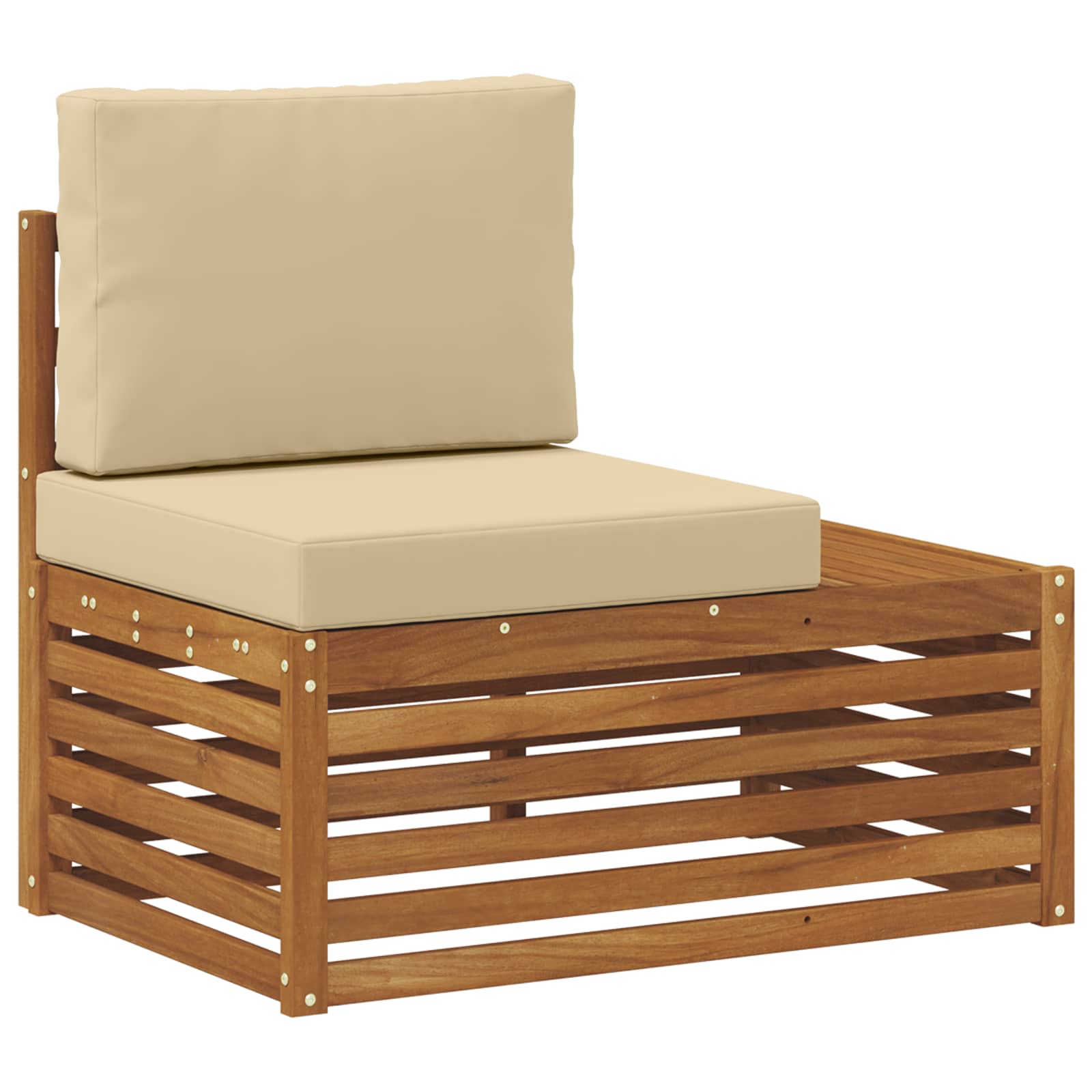 Set vanjskih sofa s jastukom 7 Komad Prirodna i bež