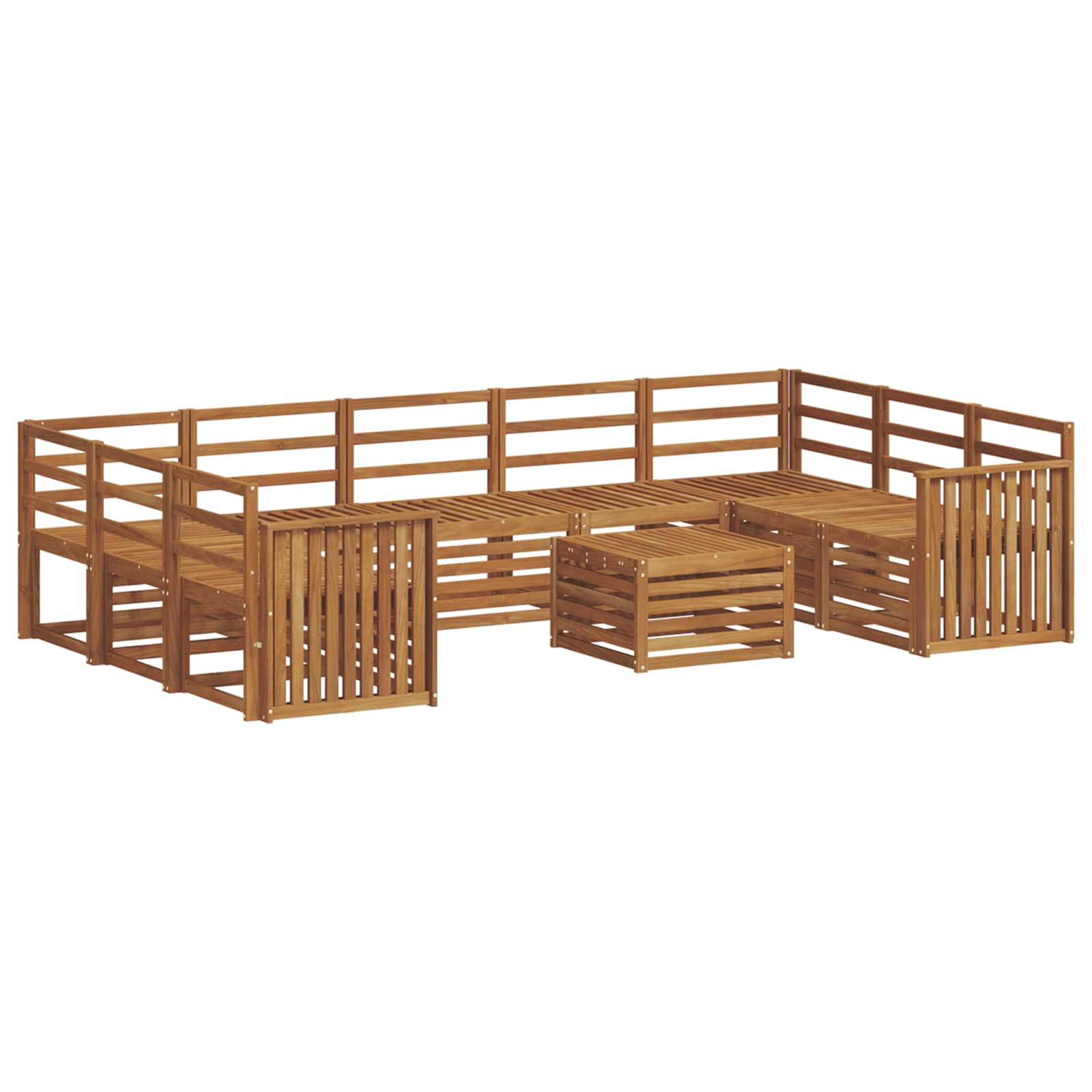 Setovi sofa 10 pcs Prirodna Čvrsto drvo akacije
