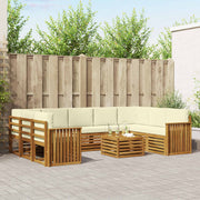 Set vanjskih sofa 10 kom. Prirodna i krem