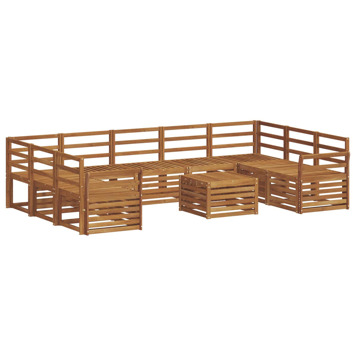 Set vanjskih sofa 10 kom. Prirodna
