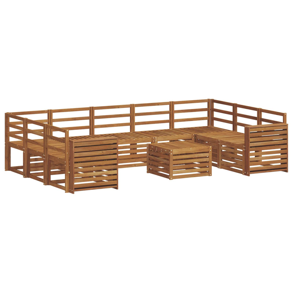 Set vanjskih sofa 10 kom. Prirodna