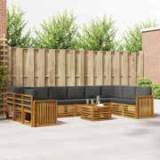 Set vanjskih sofa 11 kom. Prirodna i antracit