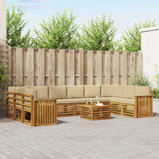 Set vanjskih sofa 11 kom. Prirodna i bež