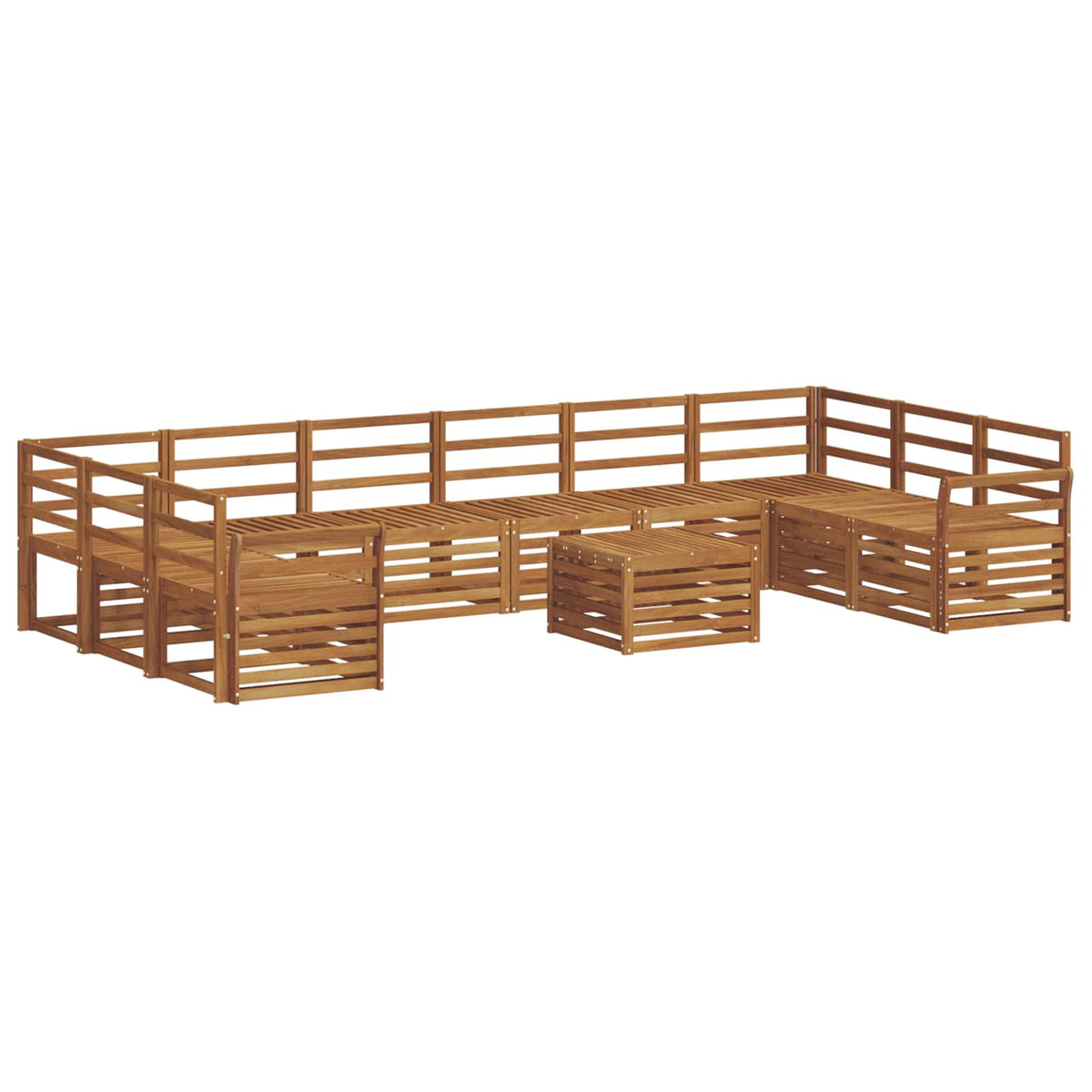 Set vanjskih sofa 11 kom. Prirodna