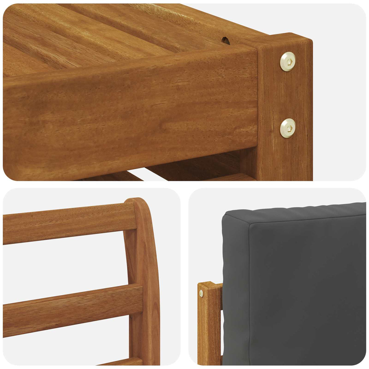 Set vanjskih sofa 11 kom. Prirodna i antracit