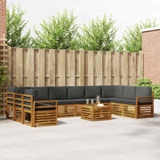 Set vanjskih sofa 11 kom. Prirodna i antracit