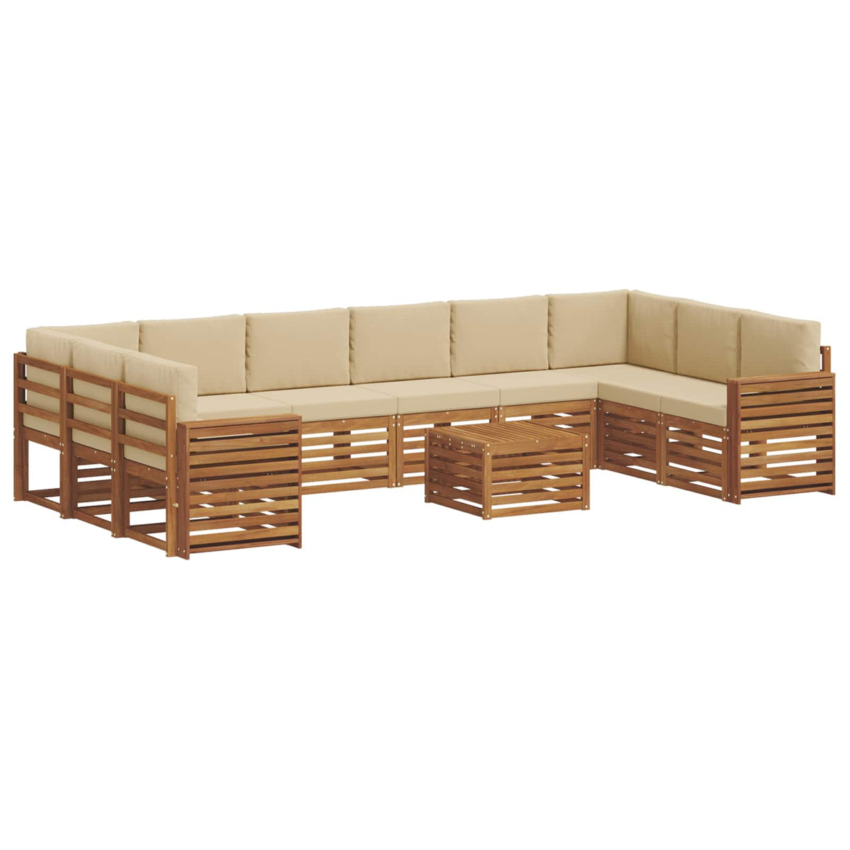 Set vanjskih sofa 11 kom. Prirodna i bež
