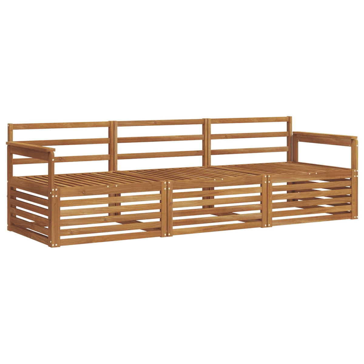 Set vanjskih sofa 3 kom. Prirodna Čvrsto drvo akacije