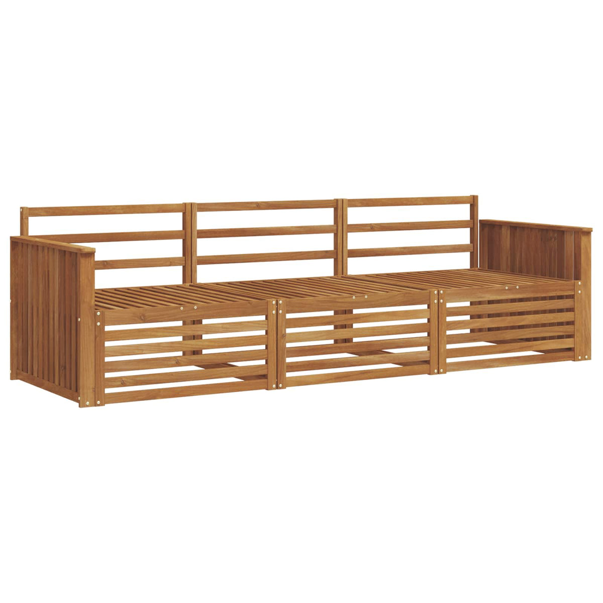 Set vanjskih sofa 3 kom. Prirodna Čvrsto drvo akacije