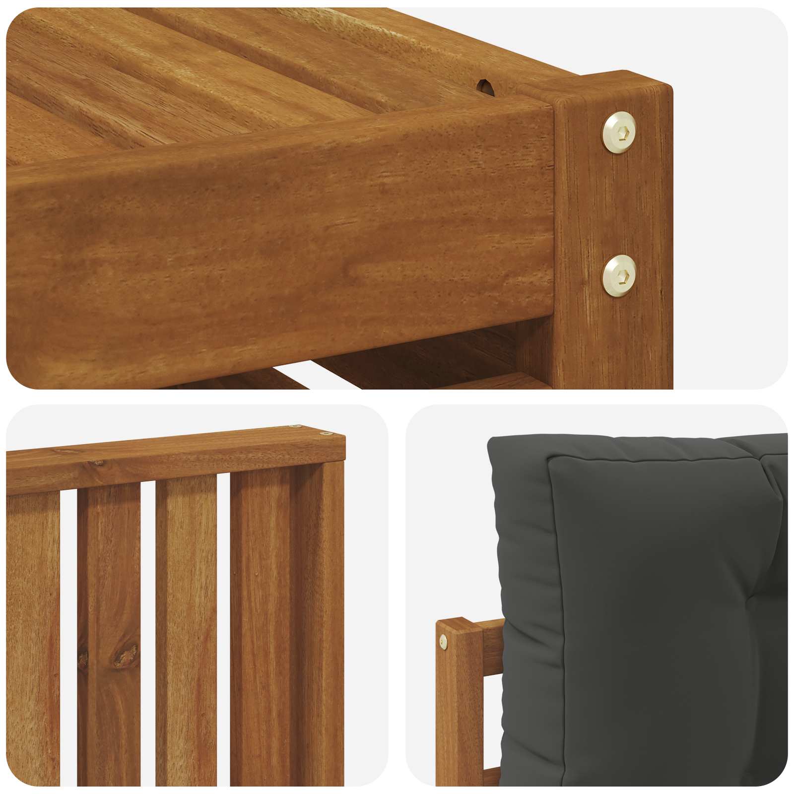 Set vanjskih sofa 8 kom. Prirodna i antracit