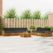 Set vanjskih sofa 8 kom. Prirodna i antracit