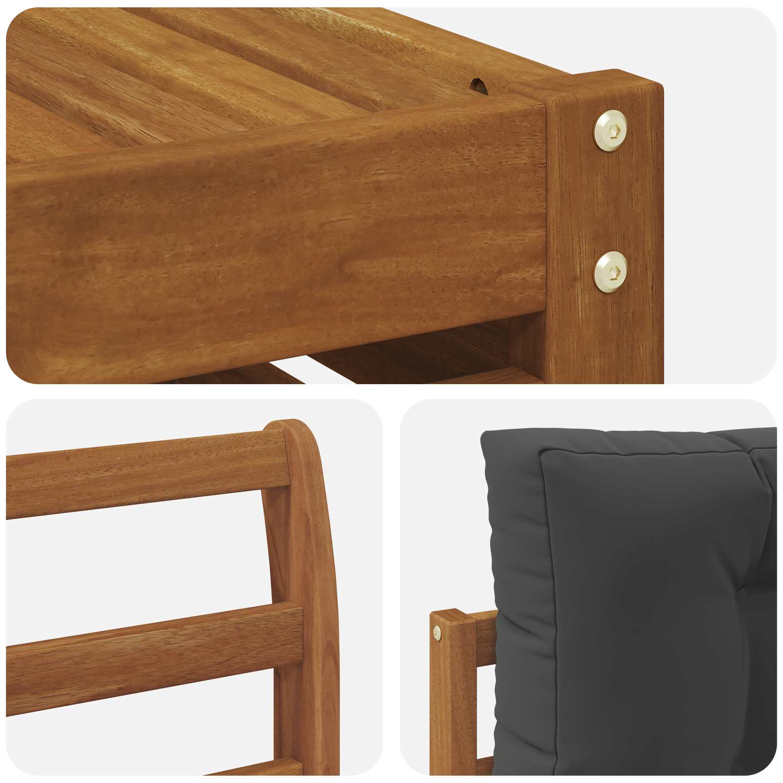 Set vanjskih sofa 8 kom. Prirodna i antracit