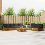 Set vanjskih sofa 8 kom. Prirodna i antracit