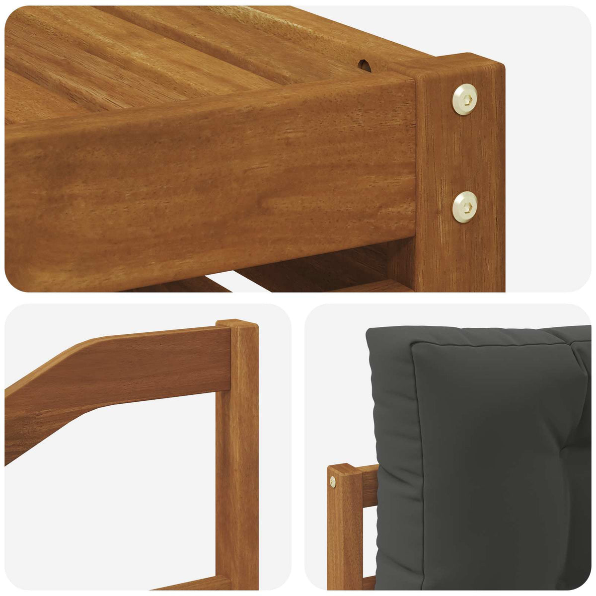 Set vanjskih sofa 8 kom. Prirodna i antracit