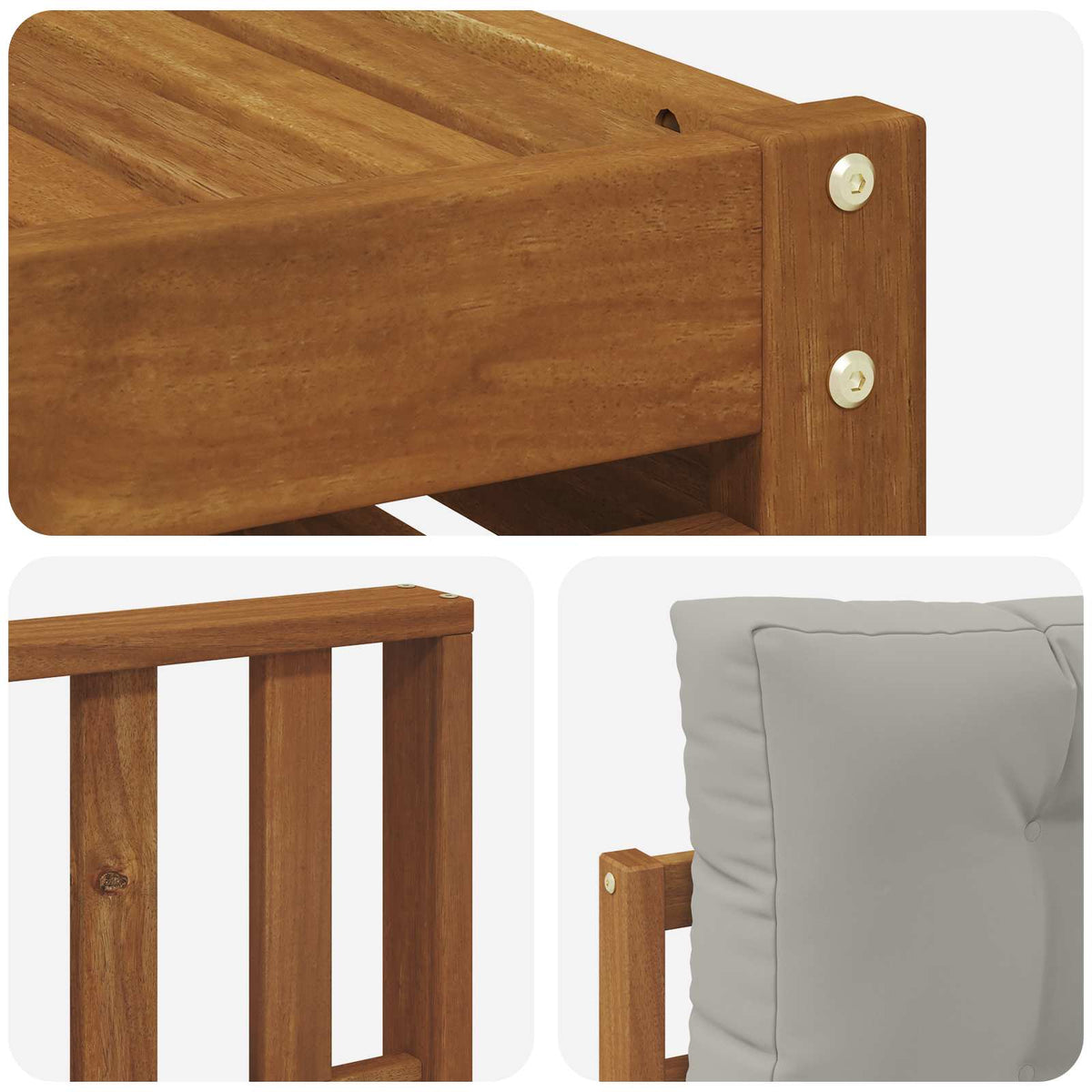 Set vanjskih sofa 8 kom. Prirodna i svijetlo siva