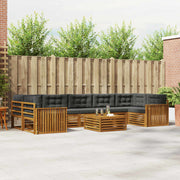 Set vanjskih sofa 8 kom. Prirodna i antracit