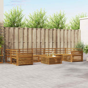 Set vanjskih sofa 8 kom. Prirodna Čvrsto drvo akacije