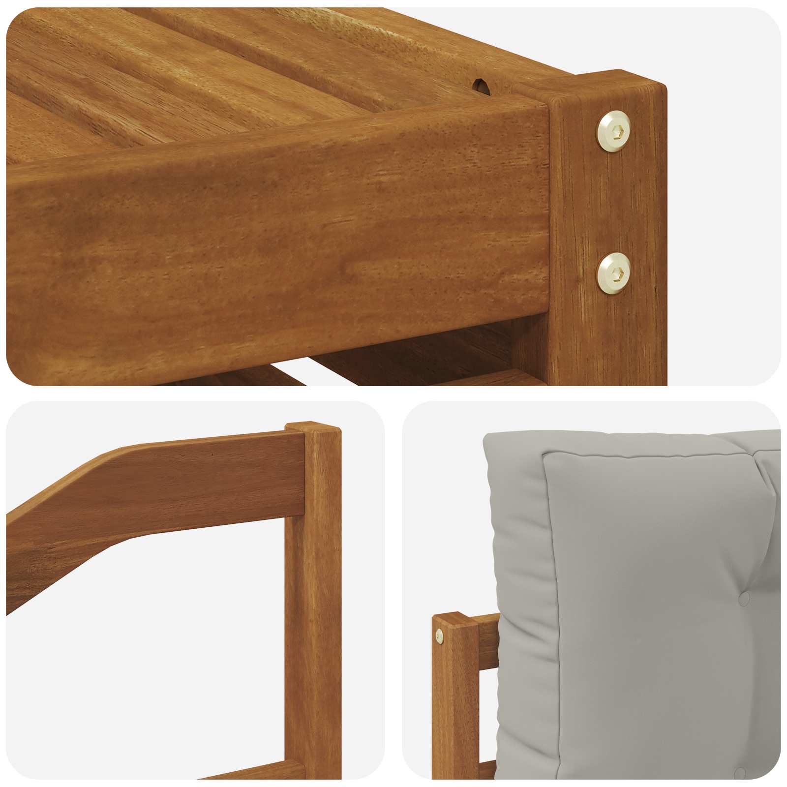 Set vanjskih sofa 8 kom. Prirodna i svijetlo siva