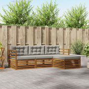 Set vanjskih sofa 4 kom. Prirodna i svjetlosiva Prirodna i svijetlo siva 245,5 x 162,5 x 73 cm