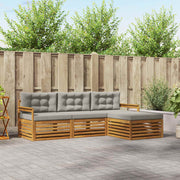 Set vanjskih sofa 4 kom. Prirodna i svjetlosiva Prirodna i svijetlo siva 249,5 x 162,5 x 73 cm