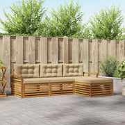 Set vanjskih sofa s jastukom Prirodna i bež 254 x 162,5 x 73 cm