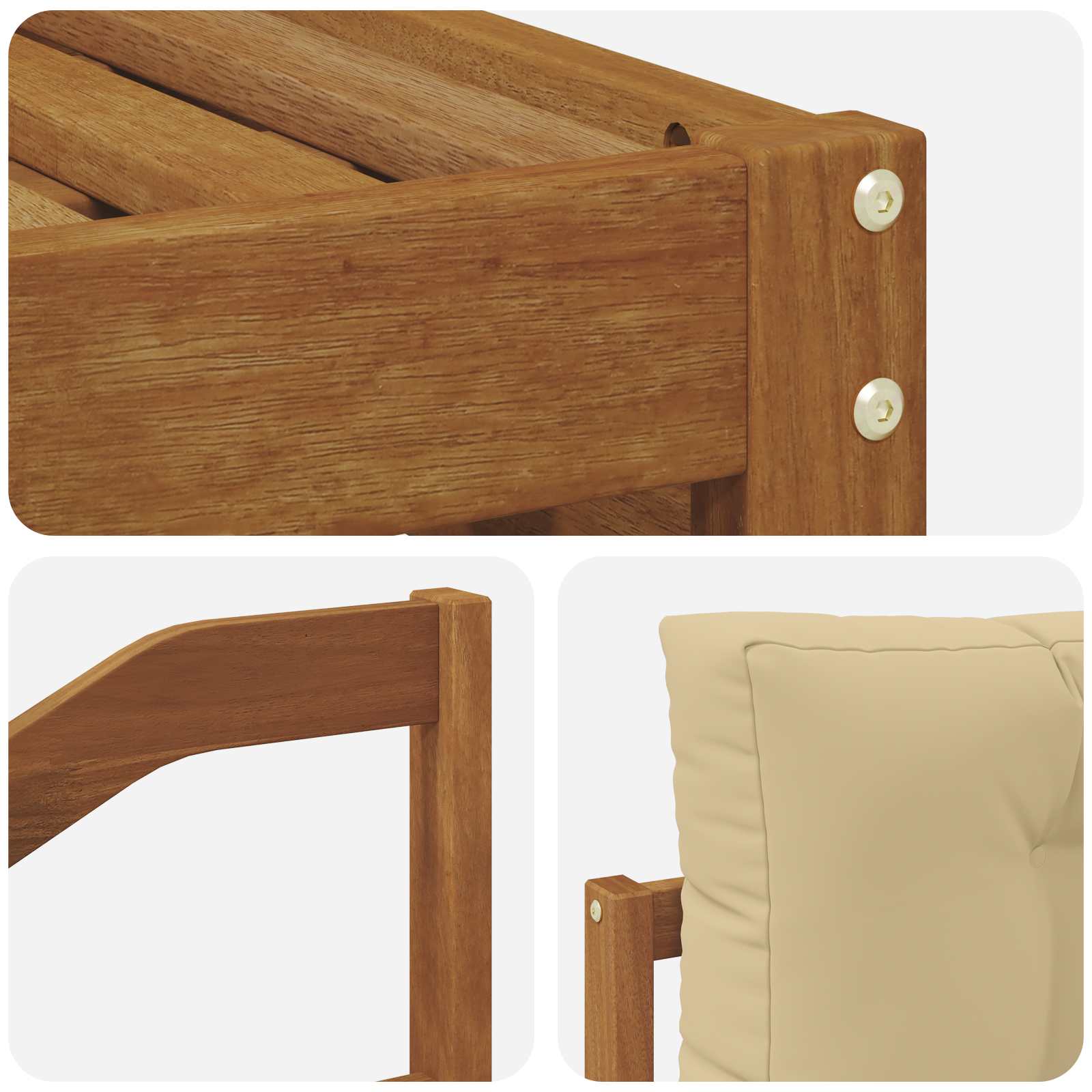 Set vanjskih sofa 6 kom. Prirodna i bež