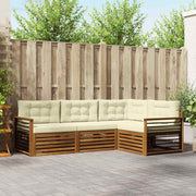 Set vanjskih sofa 4 kom. Prirodna i krem