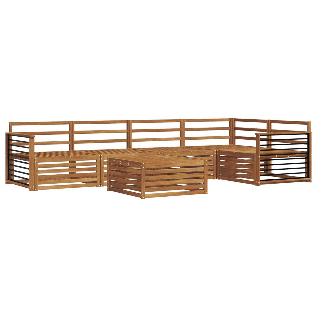 Set vanjskih sofa 6 kom. Prirodna