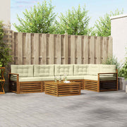 Set vanjskih sofa 6 kom. Prirodna i krem