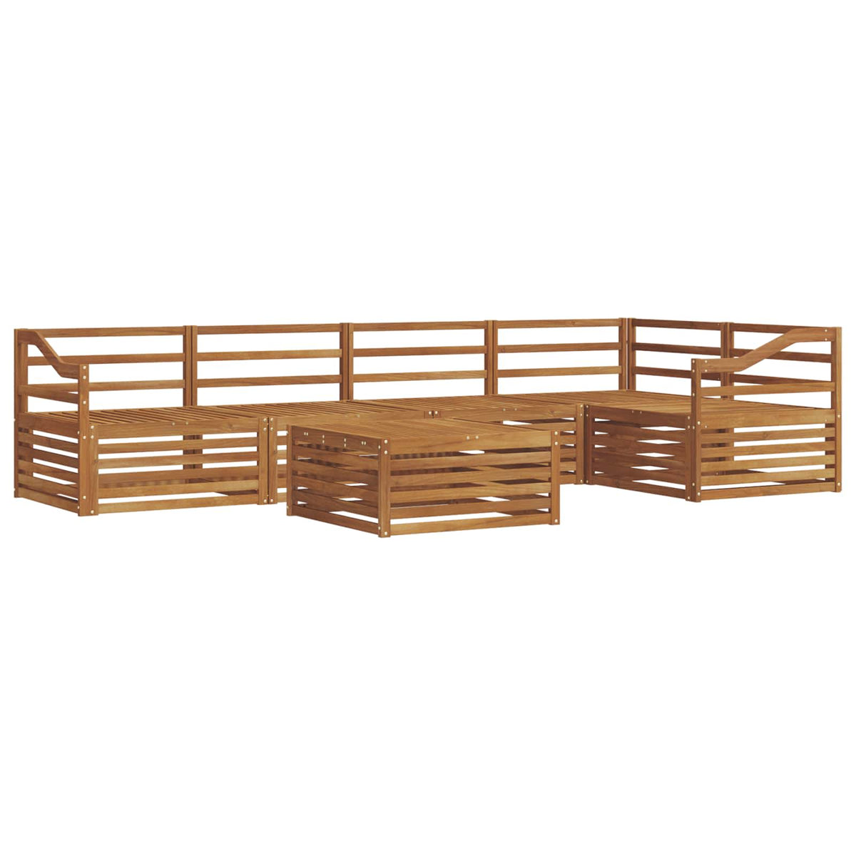 Set vanjskih sofa 6 kom. Prirodna